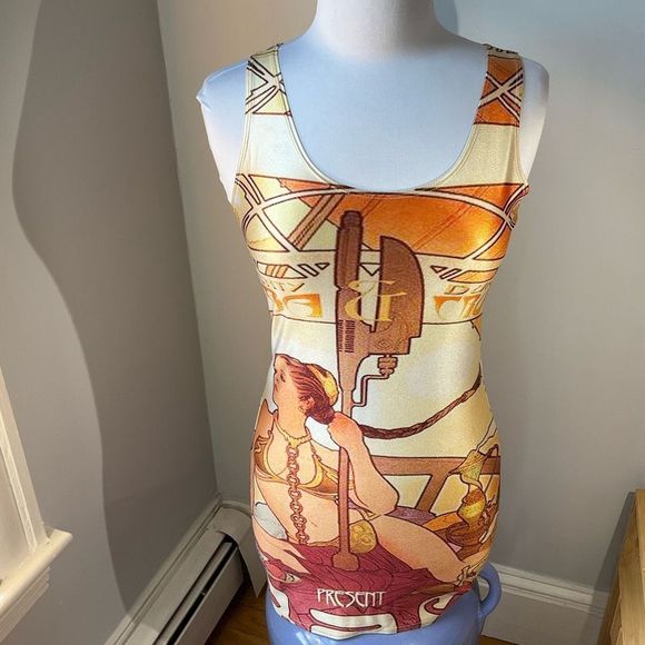 Princess Leah Art Nouveau Slave Tank Minidress! XS. Empire Strikes Back! - Picture 3 of 8